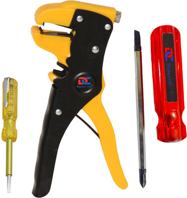Digital Craft Automatic Wire Stripper,4Inch 2 IN 1 Screw Driver,Line Tester Lineman Plier(Length : 7 inch)