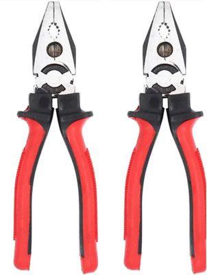 Trishul Lineman Combination 8inches Red and black 2Pcs Pluer Lineman Plier(Length : 8 inch)