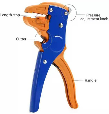 BALRAMA Ego Dlx Self Adjusting Wire Strippers Cutter Nipper Pliers Crimping Tool Lineman Plier(Length : 7 inch)