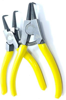 PERFECT TECH 2pcs Combo Of 125mm Snap Ring Unlocking Plier (Internal Bend & External Bend) Circlip Plier(Length : 5 inch)