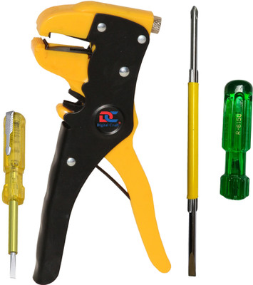 Digital Craft Automatic Wire Stripper,6Inch 2 In 1 Screw Driver,Line Tester Lineman Plier(Length : 7 inch)