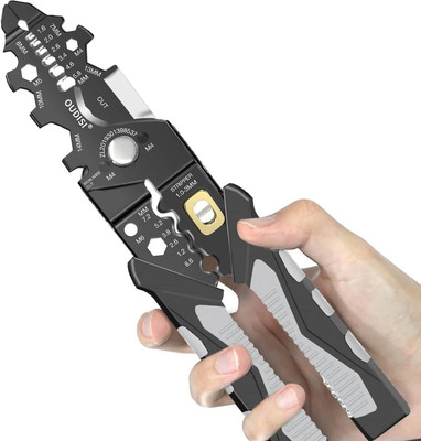 BBBIKINI 25 in 1 Multifunction Wire Stripper Electeical Wire Crimping Tool Wire Cutter A Needle Nose Plier(Length : 8 inch)