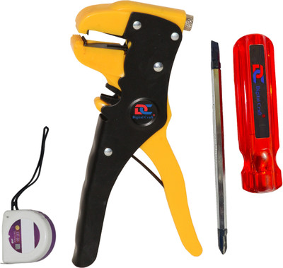 Digital Craft Automatic Wire Stripper,4Inch 2 IN 1 Screw Driver,Tape 3Mtr Lineman Plier(Length : 7 inch)