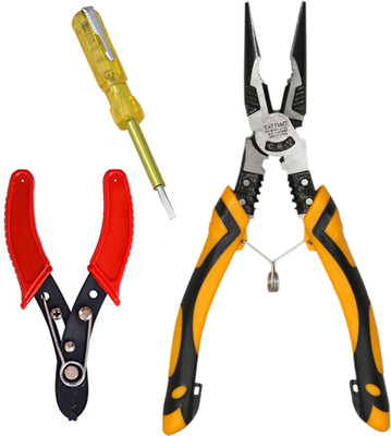 Digital Craft Nose Plier 9.5 Inch,Line Tester,Wire Stripper Needle Nose Plier(Length : 9.5 inch)