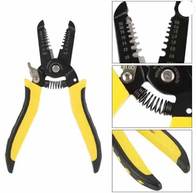apex ecomm 7INCH Multi-Function Wire Stripper: Pro Wire Cable Striper Cutter Stripper Slip Joint Plier(Length : 7 inch)