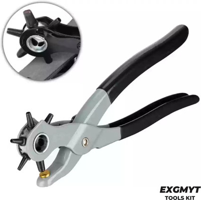 EXGMYT EXG2 Revolving Leather Belt Punching Machine Multicolour Punch Plier(Length : 8.5 inch)