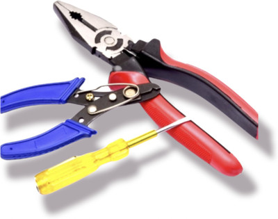 Ambrosh Multipurpose Professional 3 Piece Tool's Used From Home and Office Lineman Plier(Length : 8 inch)