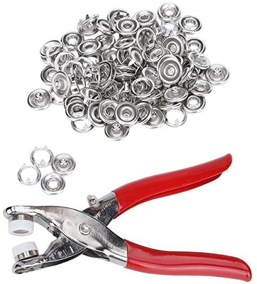 TRIVYOM 200 Set Snap Button With Plier Punch Plier (Length : 6 inch) Punch Plier(Length : 6 inch)
