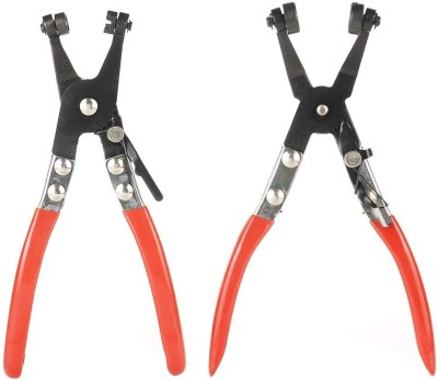 AASONS Swivel Jaw Locking Combo of 2 Pcs (Flat Hose Clamp Plier & 45° Angled Flat) Combination Snap Ring Plier(Length : 8 inch)