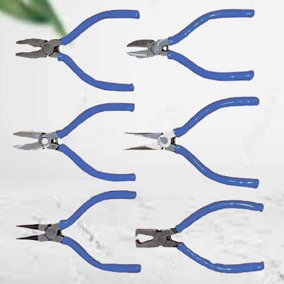 Aldeco Compact 6PC Mini Plier Set for Jewelry, Electronics & Model Craft Lineman Plier(Length : 4.53 inch)