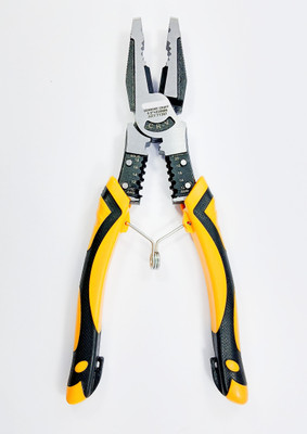 PERFECT TECH 7 in 1 8.5 inch Multi Function Wire Stripper/Cable Cutter Terminal Crimping Lineman Plier(Length : 8.5 inch)