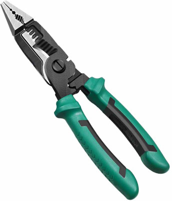 uptodatetools Multifunction 9 in 1 Electric Pliers Long Nose Electrician Wire Stripping Cutter Lineman Plier(Length : 8.2 inch)