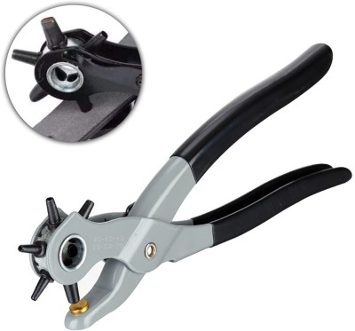 Point Zero Revolving Leather Hole Punch Plier Kit – Belt Hole Punching Tool for Leather Punch Plier(Length : 9.8 inch)