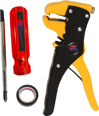 Digital Craft Automatic Wire Stripper,PVC Tape,4Inch 2 IN 1 Screw Driver Hand Tool Kit(3 Tools)