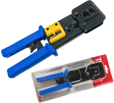 kathiriyas 56 Advance Heavy Duty RJ45 Crimping Tool for Pass Through Connector RJ11 & RJ45 Plugs Manual Crimper