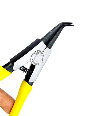 PERFECT TECH CIRCLIP PLIER 7 INCH WITH ANTI SLIP DOUBLE COLOUR GRIP (External bend) Circlip Plier(Length : 7 inch)