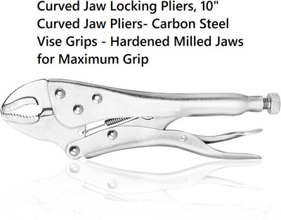 REIOENT Curved Jaw Lock Wrench with Quick Release & Comfort Grip Groove Plier(Length : 10 inch)