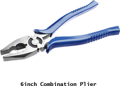 LXMI Combination Plier 6 inch Chrome Vanadium Steel, Anti-Slip and Ergonomic Grips Lineman Plier(Length : 6 inch)