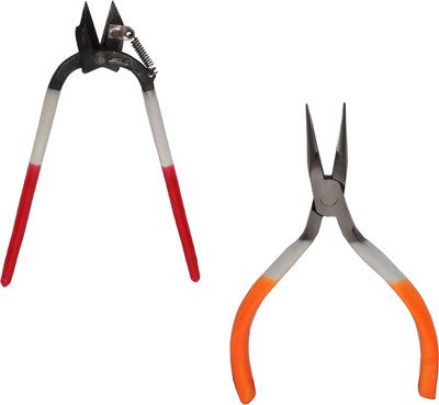 Digital Craft Spring Katiya,Long Flat Nose,, Round Nose Plier(Length : 6 inch)