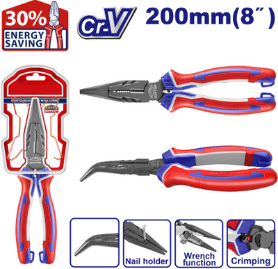 Shartools EMTOP HIGH LEVERAGE BENT NOSE PLIERS EPLRB0821 Needle Nose Plier(Length : 8 inch)