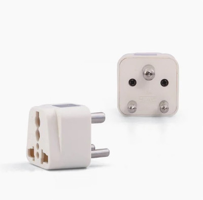 SOHIGHLLP (2PCS)3 Pin Traveller Conversion White Plug Pin(4 cm)
