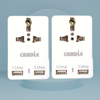 CANDLE 2 USB MULTI PLUG PACK OF 2 Plug Pin(50 mm)