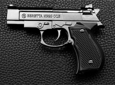 FITUP BERETTA M92G JET TORCH PISTOL GUN LIGHTER, TRIGGER ACTIVATED Pocket Lighter(Silver, Brown)