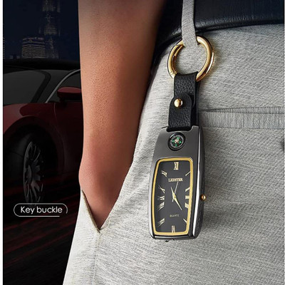 Marrone Car Keychain Pendant Multifunctional Watch Lighter with Light Keychain Lighter Pocket Lighter(Multi)