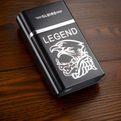Clairbell 14E_Legend lighter USB Rechargeable Eagle Legend Slide Lighter Pocket Lighter(Black)