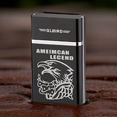 FRONY 62Y_Legend lighter USB Rechargeable Eagle Legend Slide Lighter Pocket Lighter(Black)
