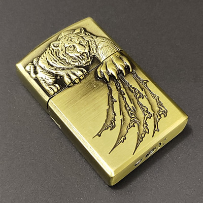 Crokroz High Quality Cigarette Lighter Wheel Flame Butane Gas Lighter Adjustable Flame Lighter for Men Stylish Pocket Lighter(Gold)
