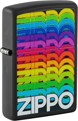 ZIPPO Techno Design Black Matte Windproof Lighter Pocket Lighter(Black)