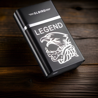 FRONY 82T_Legend lighter USB Rechargeable Eagle Legend Slide Lighter Pocket Lighter(Black)
