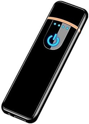 AGHNAYA ELECTRIC TOUCH SENSOR CIGARATTE LIGTER 21 _Mini Slim Electronic Touch Sensor USB Finger Touch Pocket Lighter Electric Touch Lighter for Smoking Rechargeable Pocket Lighter(Black)