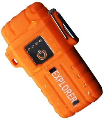 MZ JL317 Waterproof and Windproof Flameless Double ARC Rechargeable Lighter Pocket Lighter(ORANGE)