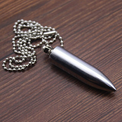 Point Zero Permanent Match Lighter Flint Bullet Silver with Keychain Fire Starter Keychain Pocket Lighter(Silver)