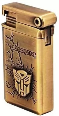 GENZ Transformer Look Edition Red Jet Flame Lighter Refillable Fuel gas System FIRST QUALITY FROM TARGET PLUS Pocket Lighter(Gold)