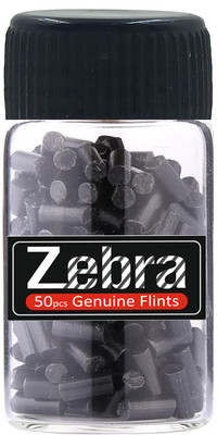 Zebra 50 Pieces Black Flints Genuine Lighter Flint/ Stone/ Patthar Suitable to all Zippo, Earth and Wheel Pocket Lighter(Black)