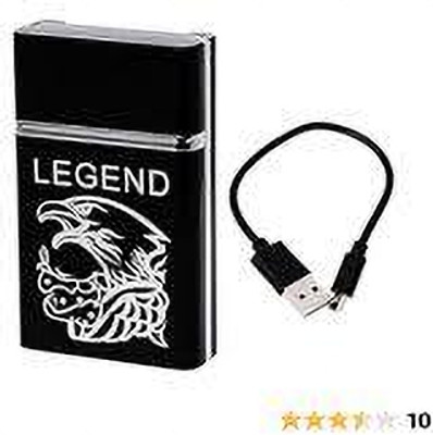 FRONY 80P_Legend lighter USB Rechargeable Eagle Legend Slide Lighter Pocket Lighter(Black)