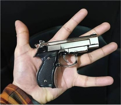Peshkar Mini Gun Lighter-mm mini lighter Pocket Lighter(Silver)