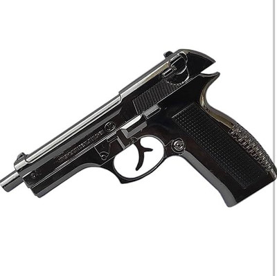 eGadget Heavy Metal Pistol Gun 608 with Lighter Barrel Pull Back System Gun Lighter Stee Pocket Lighter(Silver)