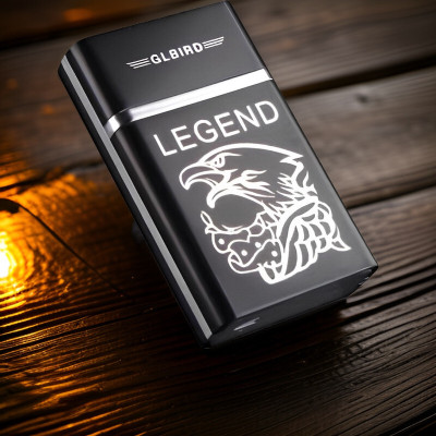FRONY 72V_Legend lighter USB Rechargeable Eagle Legend Slide Lighter Pocket Lighter(Black)