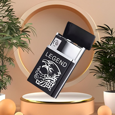 GUGGU Cigarette Lighte Legend USB Rechargeable Waterproof Pocket Size Lighter E544 Pocket Lighter(Black)