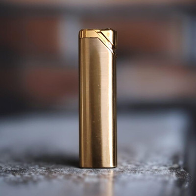 JGG Jain Gift Gallery Pocket Lighter | Jet Flame Windproof Metal Body | Flip-Top Compact Design for a Sleek Lifestyle Pocket Lighter(Gold)