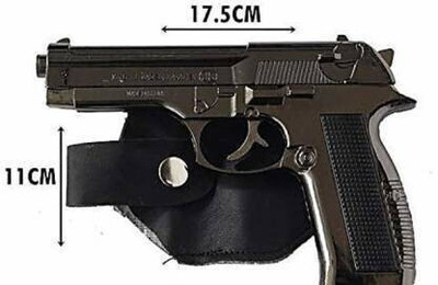 Black Camel Metal Gun/Pistol Shape Barrel Pull Back System & Holster Pocket Lighter Pocket Lighter www.myfirstdot.com Pocket Lighter(Silver)