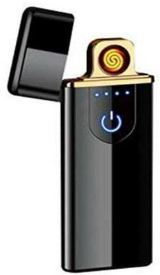 RGV Cigarette Lighter Premium Quality Metal Finger Sensor Usb Charging Pocket Lighter(BLACK)