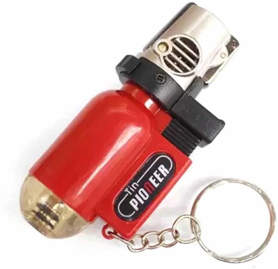 Ala Flame Refillable Cylindrical Shaped Windproof Jet Flame Lighter with Fixed Fire Switch Pocket Lighter Visit Website www.myfirstdot.com Pocket Lighter(RED)