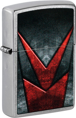 ZIPPO Metallic Pattern Design Street Chrome Windproof Lighter Pocket Lighter(Silver)