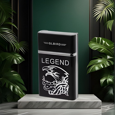 FRONY Cigarette Lighte Legend USB Rechargeable Waterproof Pocket Size Lighter E18 Pocket Lighter(Black)