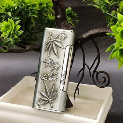 Point Zero Original Premium Refillable Metal Push Patti Silver Windproof Lighter - Pocket Lighter - Portable Compact Cigarette Lighter Pocket Lighter(Silver)